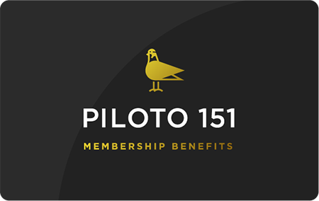 Piloto 151 membership benefits card